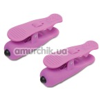 Зажимы для сосков с вибрацией Wireless Vibrating Nipple Clamps, розовые - Фото №1