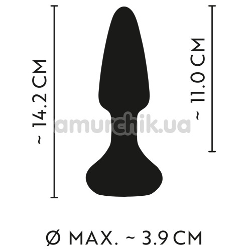 Анальная пробка с вибрацией гладкая Anos Finest Butt Plug Wear, черная