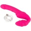 Безременевий страпон з вібрацією Double Teaser Vibrating Strapless Strap - On, рожевий - Фото №5