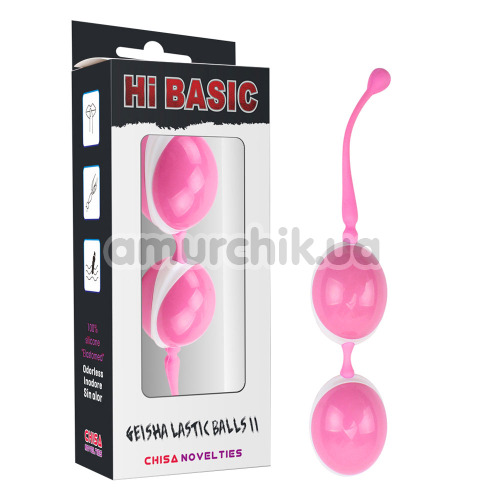 Вагинальные шарики Hi Basic Geisha Lastic Double Balls II, розовые
