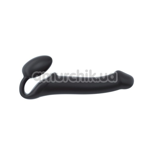 Безпасковий страпон Strap-On-Me Silicone Bendable Strap-On XL, чорний - Фото №1