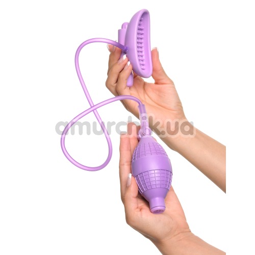Вакуумная помпа с вибрацией для клитора Fantasy For Her Sensual Pump-Her, фиолетовая