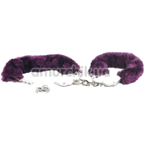 Наручники Fetish Pleasure Fluffy Handcuffs, фиолетовые
