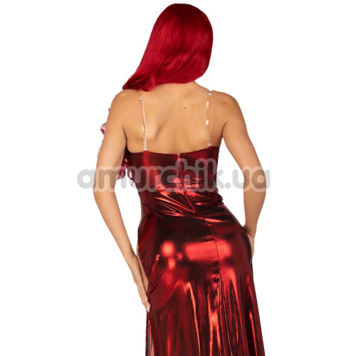 Платье Leg Avenue Shimmer Bodysuit With Skirt, красное