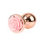 Анальна пробка з рожевою трояндою Matrix Mont Spark Rose Anal Plug M, золота - Фото №0
