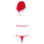 Костюм Санти Obsessive Santastic червоний: бюстгальтер + трусики-стрінги + шапка - Фото №5