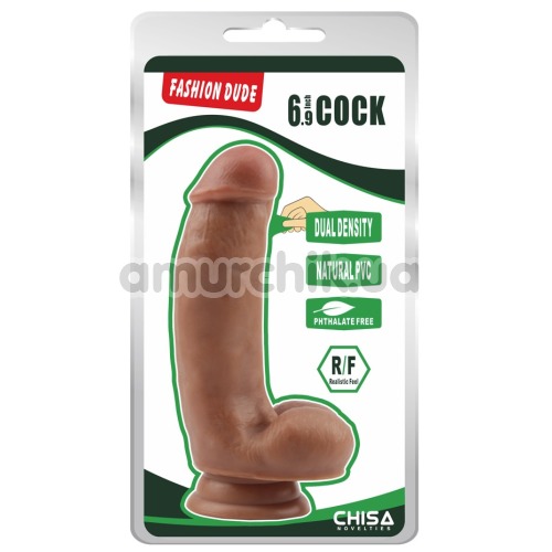 Фаллоимитатор Fashion Dude 6.9 Inch Cock, коричневый
