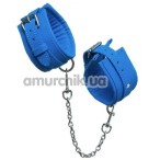 Фиксаторы для рук Loveshop Luxury Fetish Cuffs With Chain, синие - Фото №1