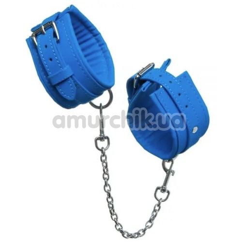 Фиксаторы для рук Loveshop Luxury Fetish Cuffs With Chain, синие