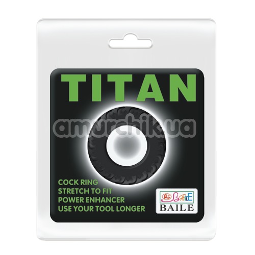 Эрекционное кольцо Titan Cock Ring, черное