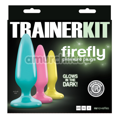 Набір анальних пробок Firefly Pleasure Plugs Trainer Kit, мультикольоровий