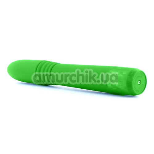 Вібратор Neon Luv Touch Ribbed Slims, зелений