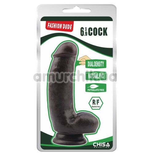 Фаллоимитатор Fashion Dude 6.9 Inch Cock, темно-коричневый