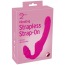 Безременевий страпон з вібрацією Double Teaser Vibrating Strapless Strap - On, рожевий - Фото №8