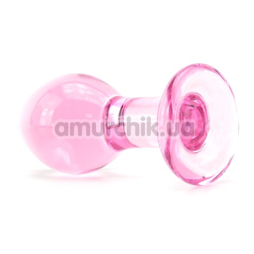 Анальна пробка Crystal Premium Glass Large, рожева