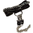 Нашийник з фіксаторами для рук DS Fetish Silver With Chain, чорний - Фото №5