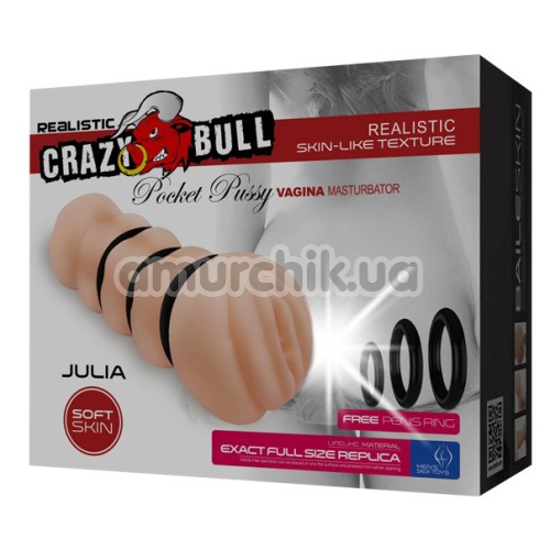 Искусственная вагина Crazy Bull Julia, телесная