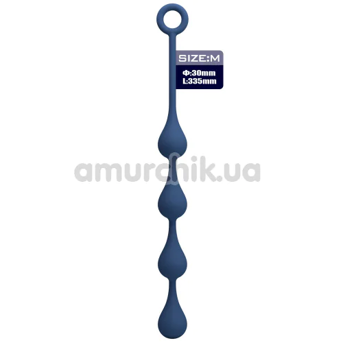 Анальний ланцюжок MR Play Waterdrop Anal Balls M, синій