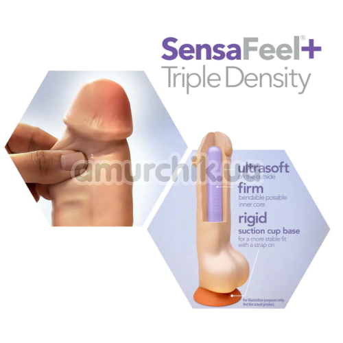 Фаллоимитатор Dr. Skin+ Posable Shaft 9, телесный