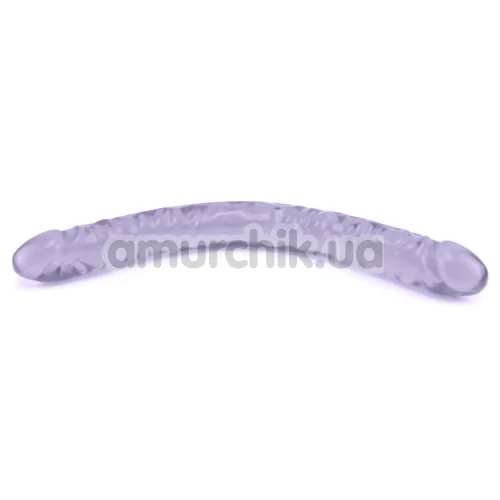 Двокінцевий фалоімітатор Crystal Jellies, 45 см фіолетовий