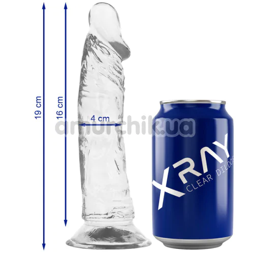 Фаллоимитатор XRAY 19 см, прозрачный