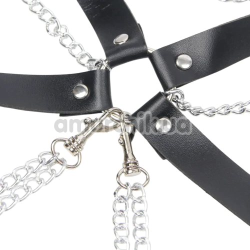 Портупея Star Night Bra Harness With Chains, черная