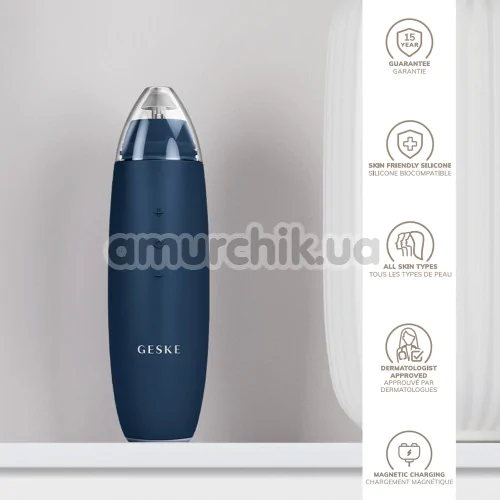 Микродермабразионное устройство для удаления черных точек Geske MicroDermabrasion Blackhead Remover 7 in 1, синее