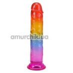 Фалоімітатор Doc Johnson Crystal Jellies Classic Dong 7, мультикольоровий - Фото №1