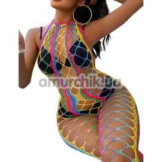 Комбінезон Star Night Net Rainbow Bodystocking, райдужний - Фото №1