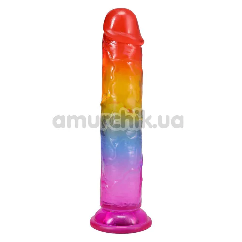 Фалоімітатор Doc Johnson Crystal Jellies Classic Dong 7, мультикольоровий - Фото №1