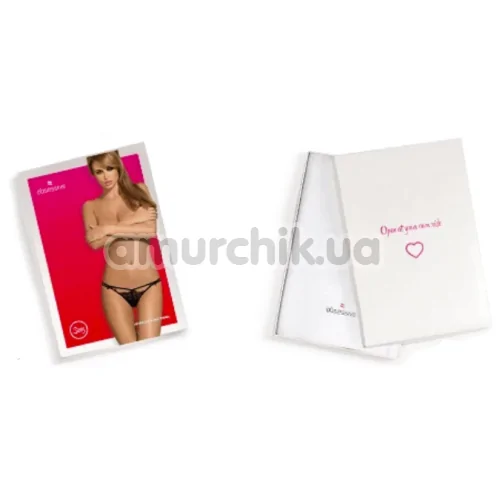 Трусики-стринги Obsessive Intensa Double Thong, черные