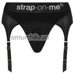 Трусики для страпона с подвязками Strap-On-Me Rebel Harness, черные - Фото №1