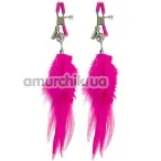 Зажимы для сосков Fetish Fantasy Series Feather Nipple Clamps, розовые - Фото №1