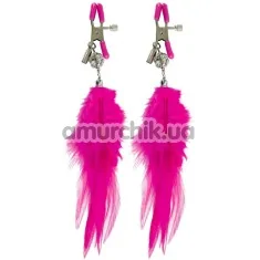 Зажимы для сосков Fetish Fantasy Series Feather Nipple Clamps, розовые - Фото №1