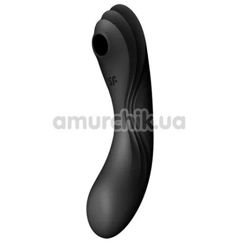 Симулятор орального сексу для жінок з вібрацією Satisfyer Curvy Trinity 4, чорний - Фото №1