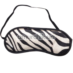Маска на очі DS Fetish Zebra, чорна - Фото №1