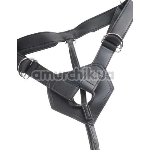 Страпон King Cock Uncut Cock With Strap-On Harness 7, тілесний