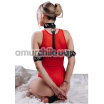 Фіксатори для рук з нашийником Candy Hero THOLD3.1 Leather, чорні - Фото №1