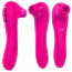 Симулятор орального секса для женщин с вибрацией Boss Series Rechargeable Sucking Massager, розовый - Фото №2