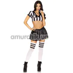 Костюм рефери Leg Avenue Time Out Ref Costume, черно-белый: топ + юбка + свисток - Фото №1
