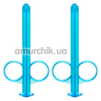 Набор из 2 шприцов для лубриканта Lube Tube, голубой - Фото №1