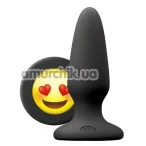 Анальна пробка Mojis ILY Medium, чорна - Фото №1