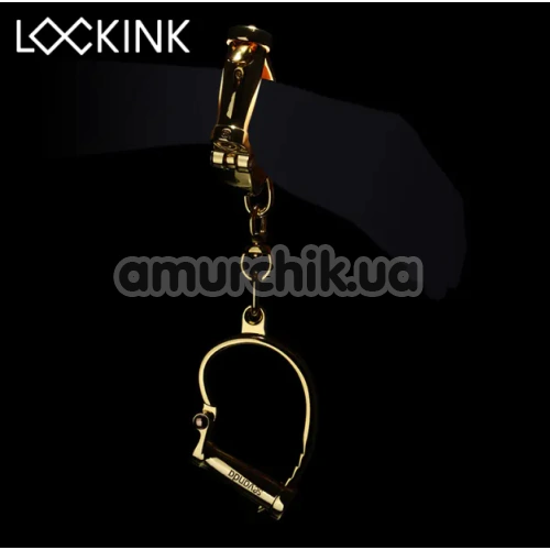 Наручники Lockink Sevanda Love-Slave & Pretty-Sub BDSM Bondage-Toy Handcuffs, золоті
