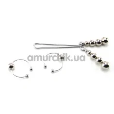 Набор украшений для сосков и клитора Nipple and Clitoral Non-Piercing Body Jewelry серебряный - Фото №1