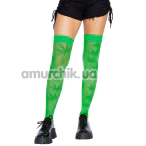 Чулки Leg Avenue 420 Net Thigh Highs, зеленые - Фото №1