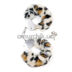 Наручники Boss Series Furry Cuffs, леопардовые - Фото №1