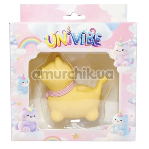 Симулятор орального секса для женщин с вибрацией Univibe Sexy Kitty, желтый