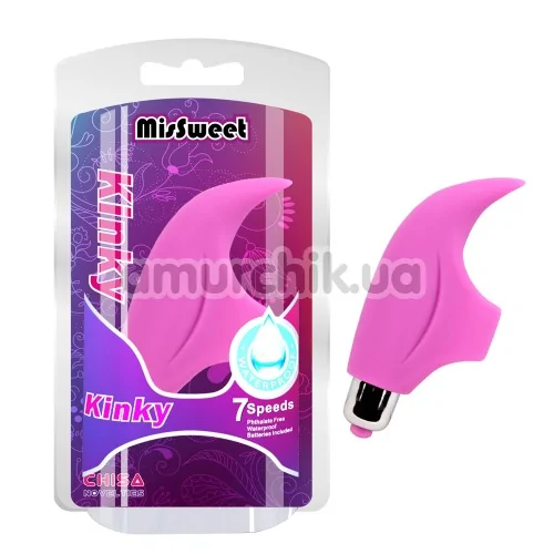 Вібронасадка на палець MisSweet Kinky, рожева