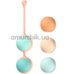 Вагинальные шарики Liebe Pleasure Toys Kewos, зелено-оранжевые - Фото №1