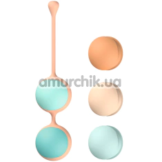 Вагінальні кульки Liebe Pleasure Toys Kewos, зелено-помаранчеві - Фото №1